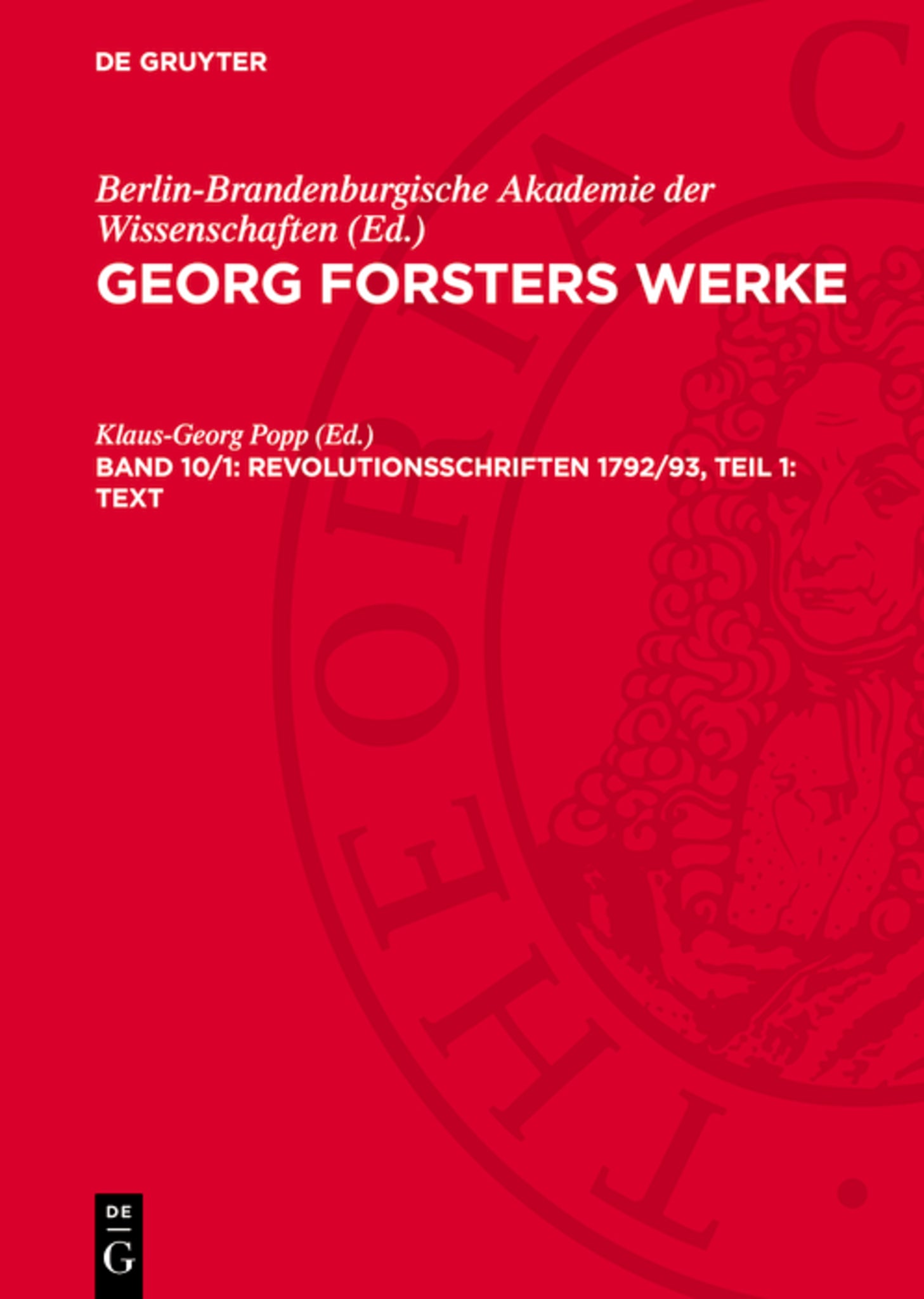 Revolutionsschriften 1792/93, Teil 1: Text